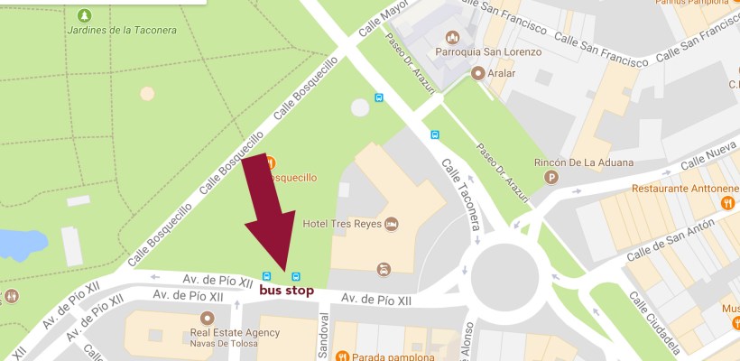 detail bus stop arrow